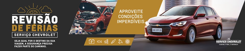 Com a Revisão de Férias Chevrolet, a segurança faz parte do seu destino.